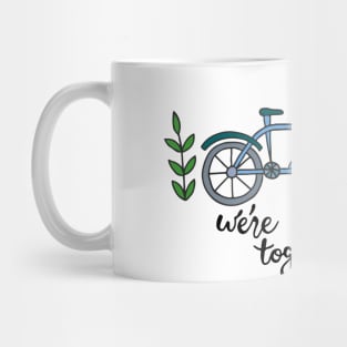 We're In This Together Tandem Bicycle Mug